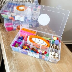 Mini Math Mind Home Kit- (activity guide and details @mini.math.minds on Insta)